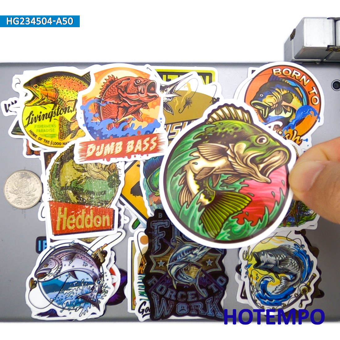 Fishing Boat Trailer - 20/30/50Pieces Fisherman Style Go Fishing Stickers