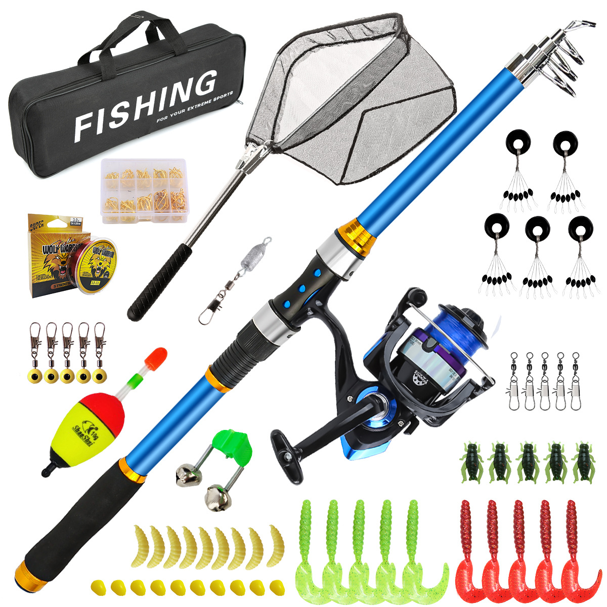 Fishing Boat Aluminum - 2.1-3.6M Telescopic Glass Fiber Fishing Rod