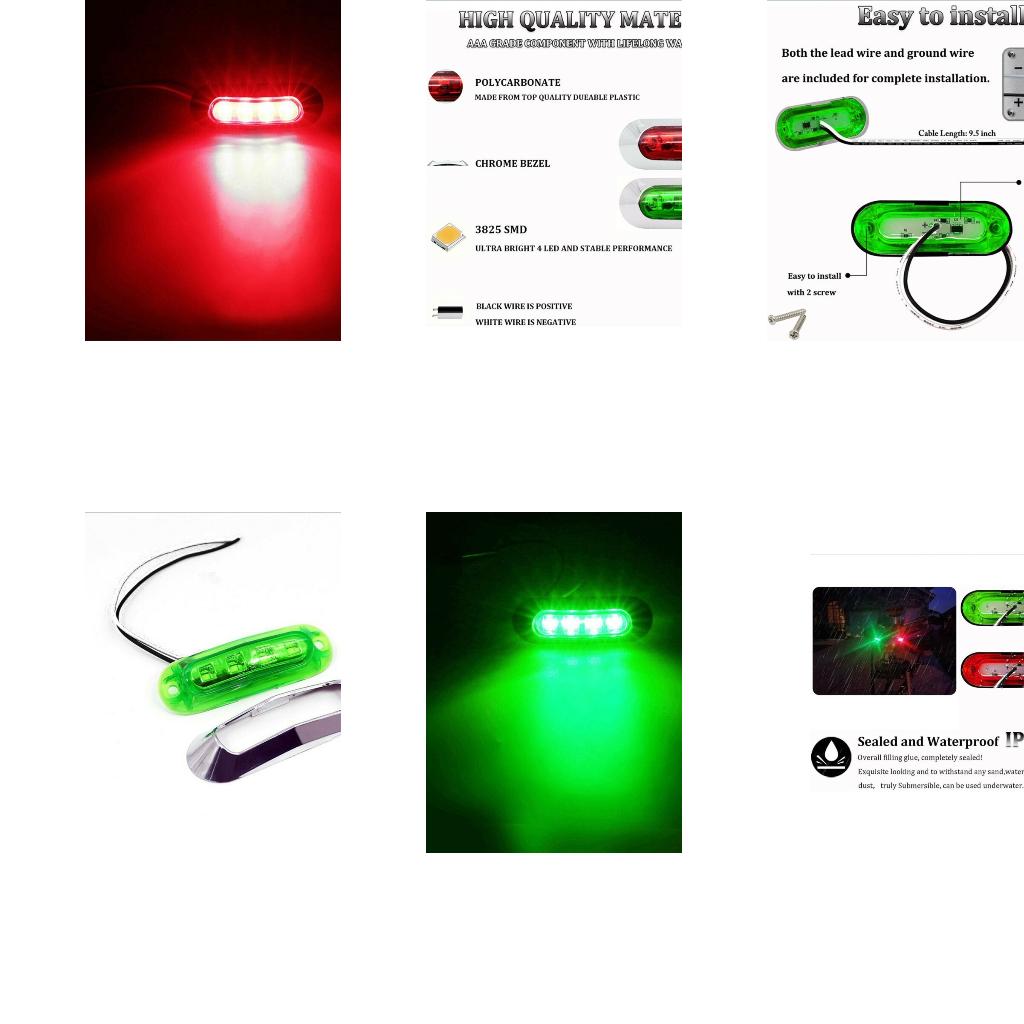 Weather-Resistant Red Green Ma - Fishing Boat Navigation Light review and price