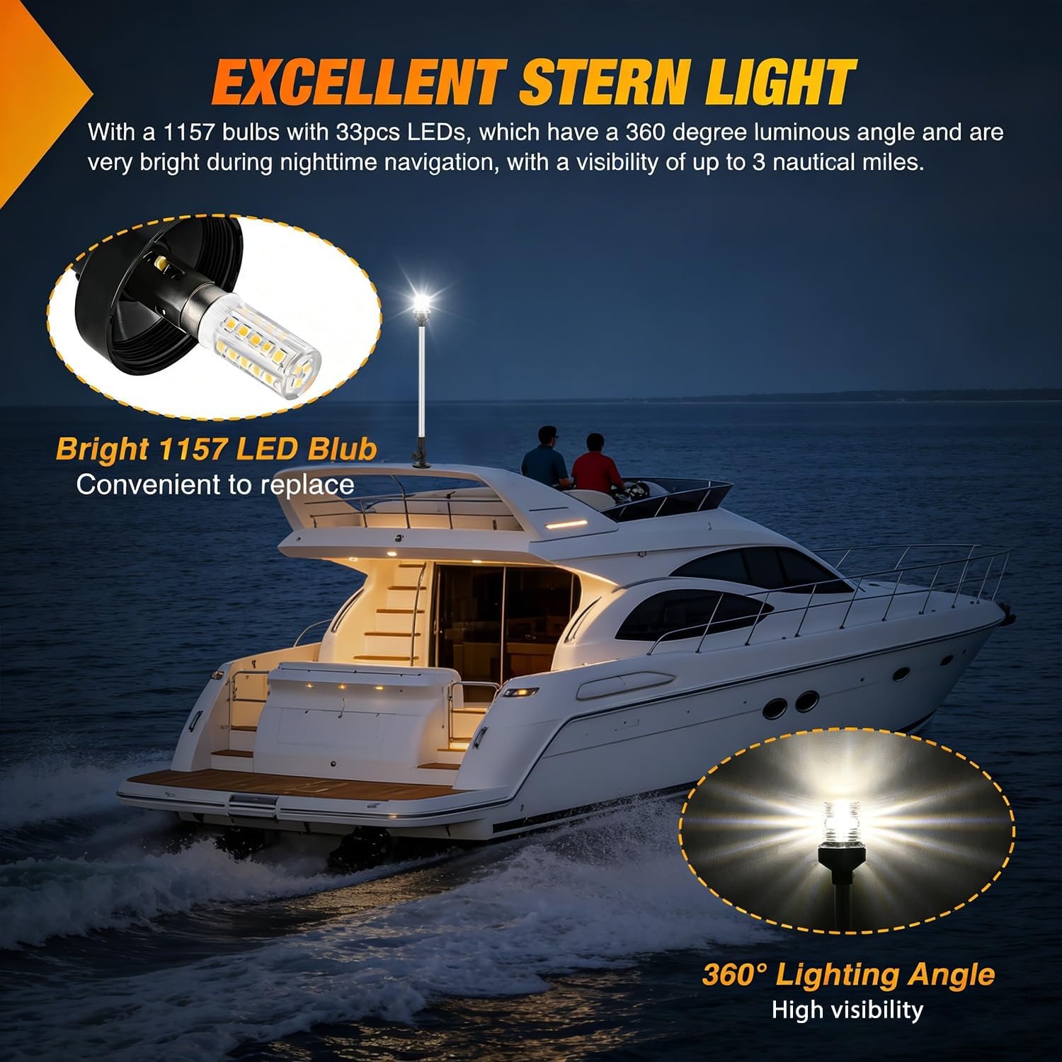 Nilight Marine Boat Stern Ligh - Fishing Boat Navigation Light review and price